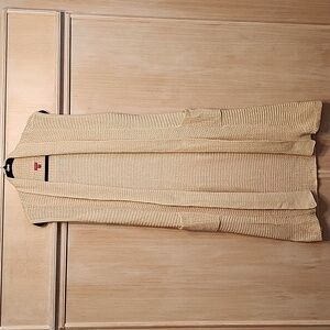 Nwot Guess Open-Front Long Cardigan Camel SZ M